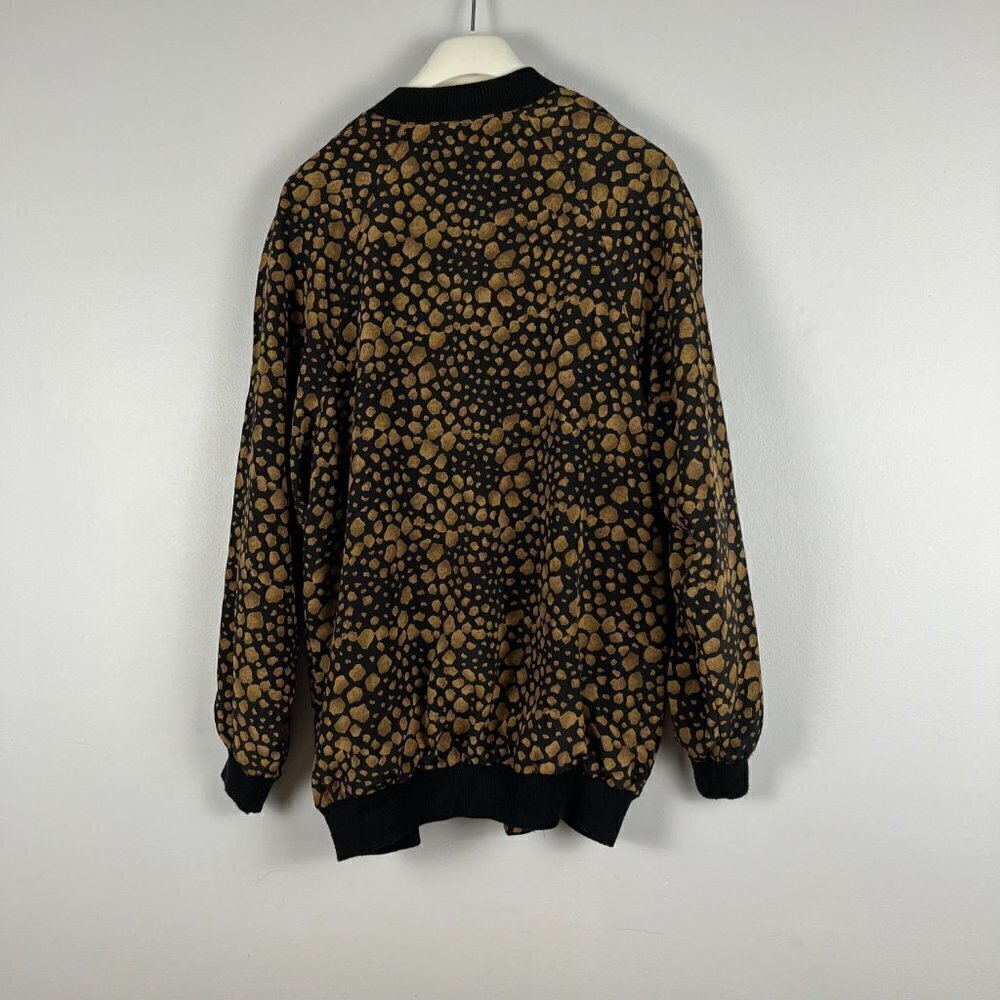 Vintage Jacques Isabelle lightweight bomber women button jacket lined synthetic - Picture 2 of 7